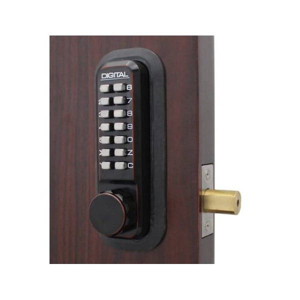 Mechanical Keyless Combination Deadbolt Lock Single Combination Key Override Oil Rubbed Bronze